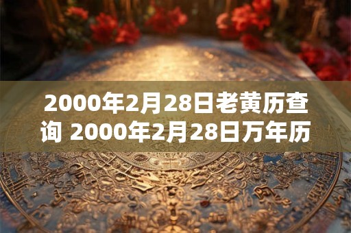 2000年2月28日老黄历查询 2000年2月28日万年历黄道吉日