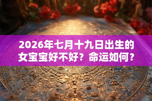2026年七月十九日出生的女宝宝好不好？命运如何？