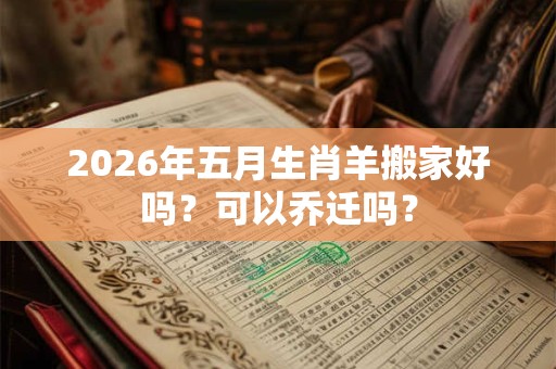 2026年五月生肖羊搬家好吗?可以乔迁吗? 2026年五月生肖羊搬家好吗?可以乔迁吗?