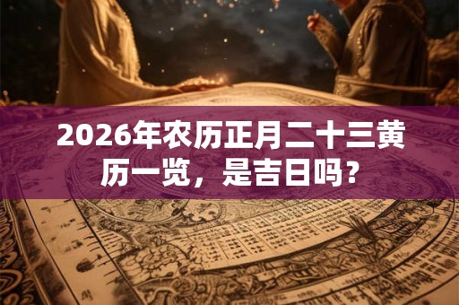 2026年农历正月二十三黄历一览,是吉日吗? 2026年农历正月二十三黄历一览,是吉日吗?
