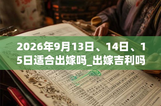 2026年9月13日、14日、15日适合出嫁吗_出嫁吉利吗