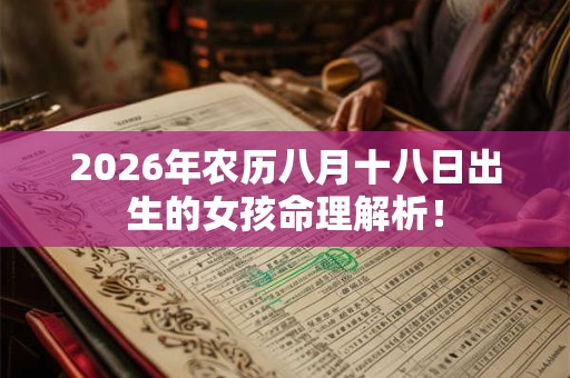 2026年农历八月十八日出生的女孩命理解析! 2026年农历八月十八日出生的女孩命理解析!