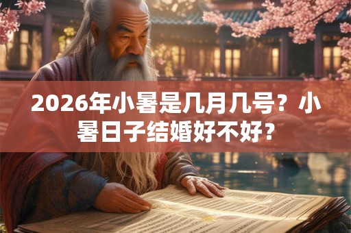 2026年小暑是几月几号?小暑日子结婚好不好? 2026年小暑是几月几号?小暑日子结婚好不好?