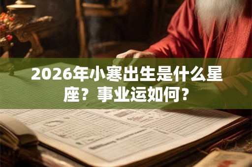 2026年小寒出生是什么星座?事业运如何? 2026年小寒出生是什么星座?事业运如何?
