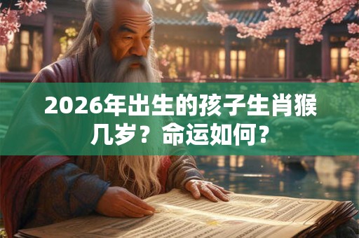 2026年出生的孩子生肖猴几岁?命运如何? 2026年出生的孩子生肖猴几岁?命运如何?