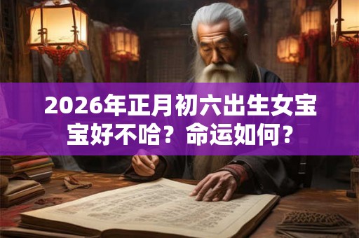 2026年正月初六出生女宝宝好不哈？命运如何？