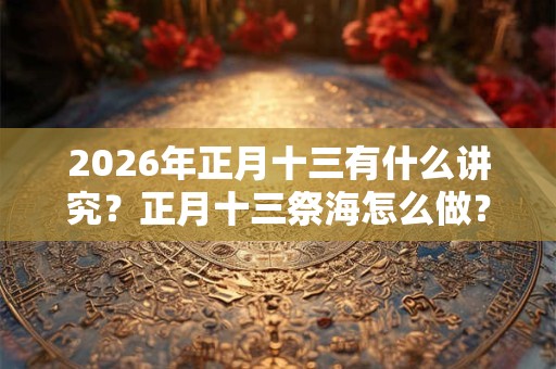 2026年正月十三有什么讲究？正月十三祭海怎么做？
