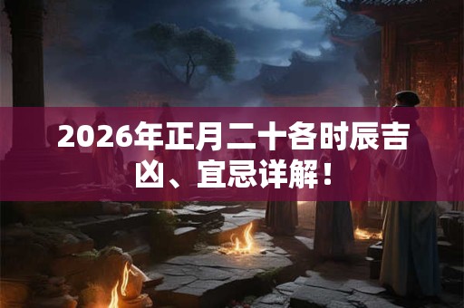 2026年正月二十各时辰吉凶、宜忌详解！