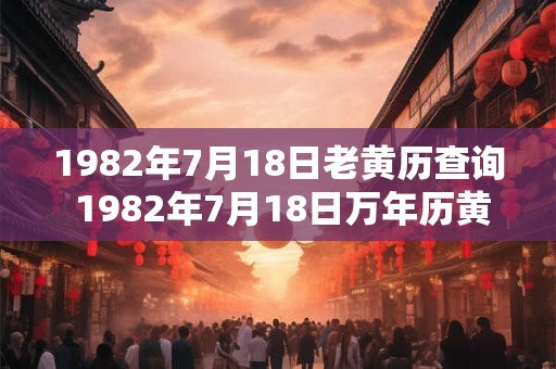 1982年7月18日老黄历查询 1982年7月18日万年历黄道吉日 1982年7月18日老黄历查询 1982年7月18日万年历黄道吉日