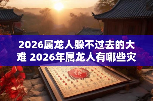 2026属龙人躲不过去的大难 2026年属龙人有哪些灾难