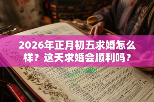 2026年正月初五求婚怎么样？这天求婚会顺利吗？