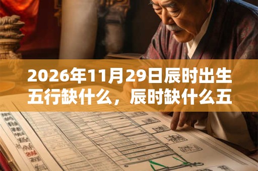 2026年11月29日辰时出生五行缺什么，辰时缺什么五行
