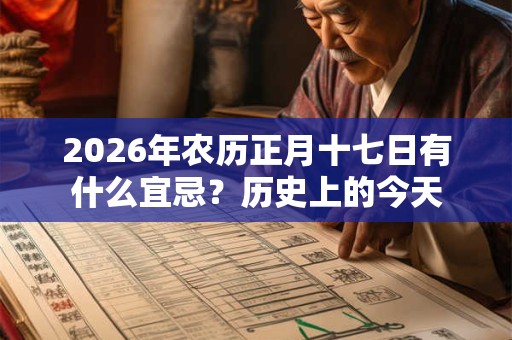 2026年农历正月十七日有什么宜忌？历史上的今天