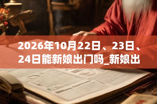 2026年10月22日、23日、24日能新娘出门吗_新娘出门是吉日吗 2026年10月22日、23日、24日能新娘出门吗_新娘出门是吉日吗