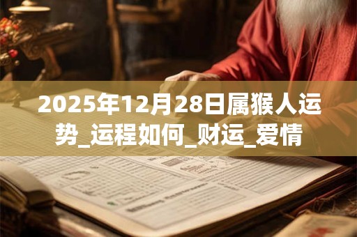 2025年12月28日属猴人运势_运程如何_财运_爱情 2025年12月28日属猴人运势_运程如何_财运_爱情