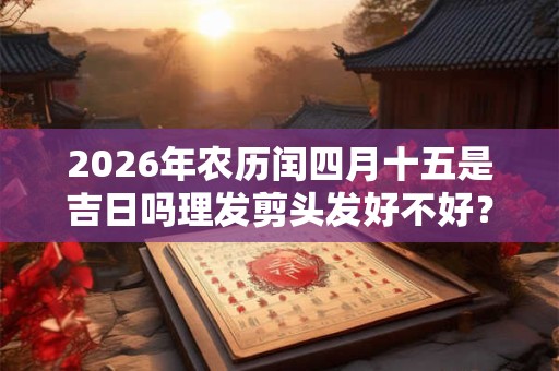 2026年农历闰四月十五是吉日吗理发剪头发好不好? 2026年农历闰四月十五是吉日吗理发剪头发好不好?