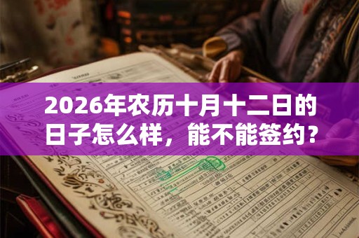 2026年农历十月十二日的日子怎么样,能不能签约? 2026年农历十月十二日的日子怎么样,能不能签约?