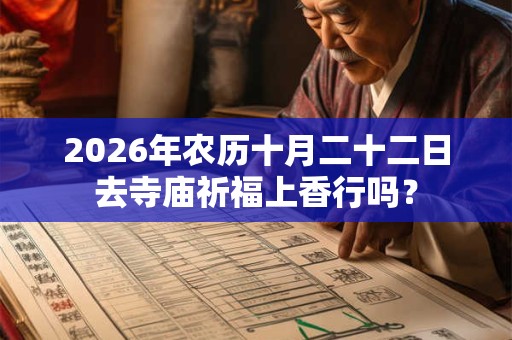 2026年农历十月二十二日去寺庙祈福上香行吗？