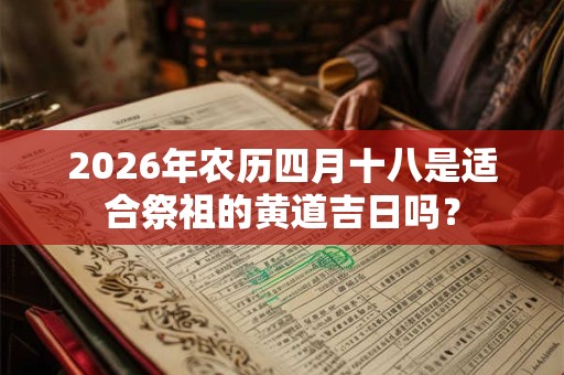2026年农历四月十八是适合祭祖的黄道吉日吗？