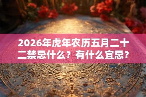 2026年虎年农历五月二十二禁忌什么?有什么宜忌? 2026年虎年农历五月二十二禁忌什么?有什么宜忌?
