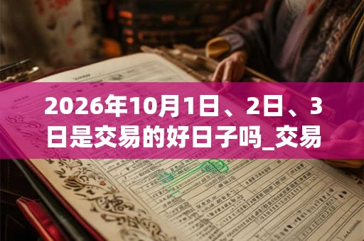 2026年10月1日、2日、3日是交易的好日子吗_交易可以吗