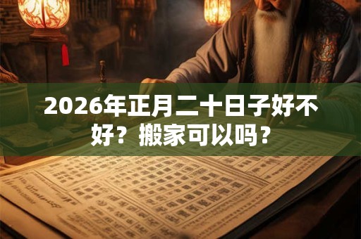 2026年正月二十日子好不好?搬家可以吗? 2026年正月二十日子好不好?搬家可以吗?