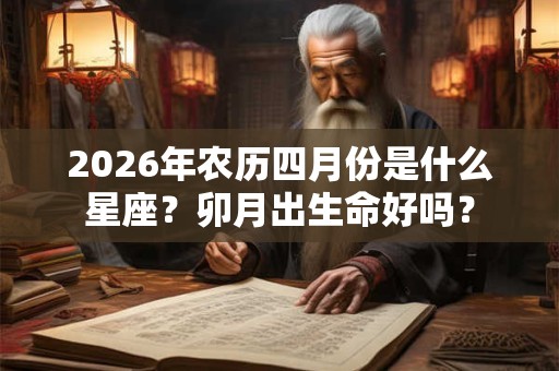 2026年农历四月份是什么星座？卯月出生命好吗？