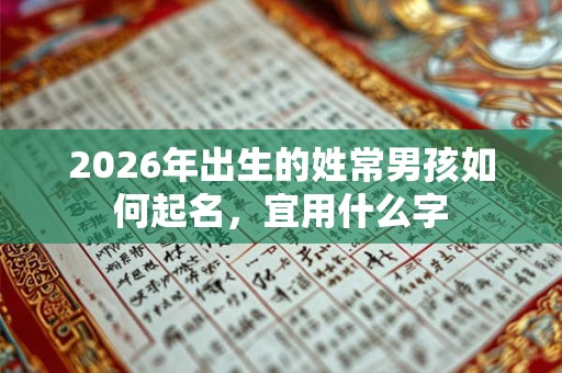 2026年出生的姓常男孩如何起名，宜用什么字