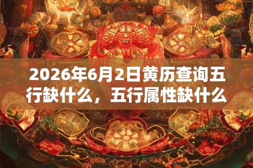 2026年6月2日黄历查询五行缺什么，五行属性缺什么