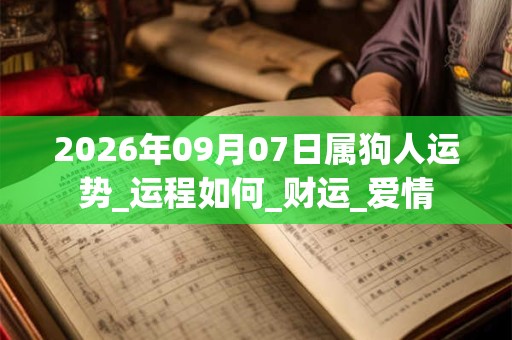 2026年09月07日属狗人运势_运程如何_财运_爱情 2026年09月07日属狗人运势_运程如何_财运_爱情