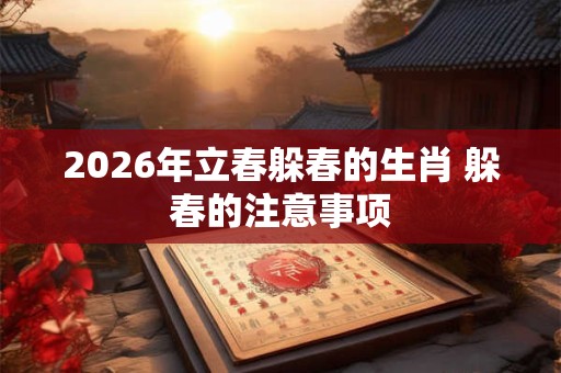 2026年立春躲春的生肖 躲春的注意事项 2026年立春躲春的生肖 躲春的注意事项