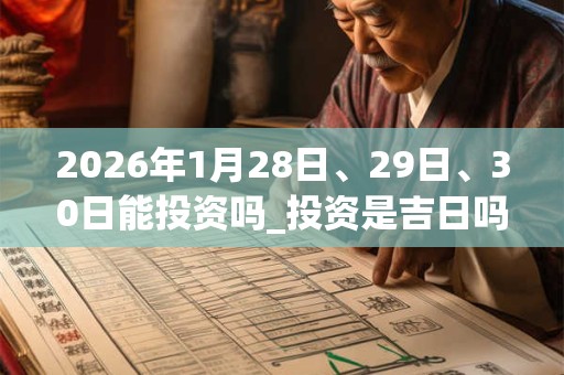 2026年1月28日、29日、30日能投资吗_投资是吉日吗 2026年1月28日、29日、30日能投资吗_投资是吉日吗