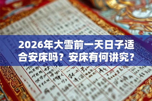 2026年大雪前一天日子适合安床吗?安床有何讲究? 2026年大雪前一天日子适合安床吗?安床有何讲究?