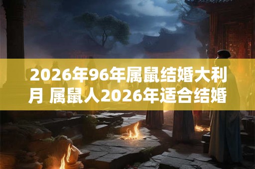2026年96年属鼠结婚大利月 属鼠人2026年适合结婚吗 2026年96年属鼠结婚大利月 属鼠人2026年适合结婚吗