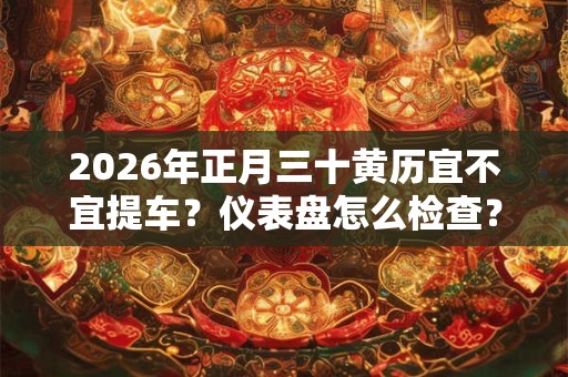 2026年正月三十黄历宜不宜提车?仪表盘怎么检查? 2026年正月三十黄历宜不宜提车?仪表盘怎么检查?