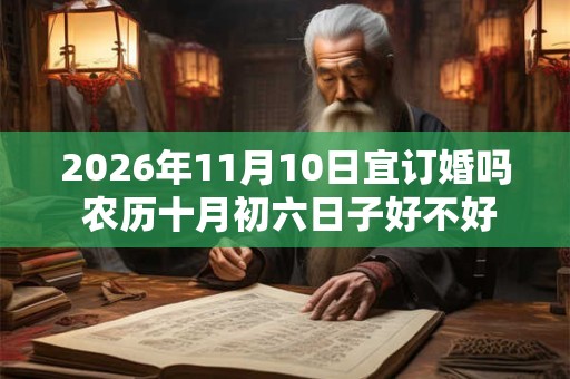 2026年11月10日宜订婚吗 农历十月初六日子好不好 2026年11月10日宜订婚吗 农历十月初六日子好不好