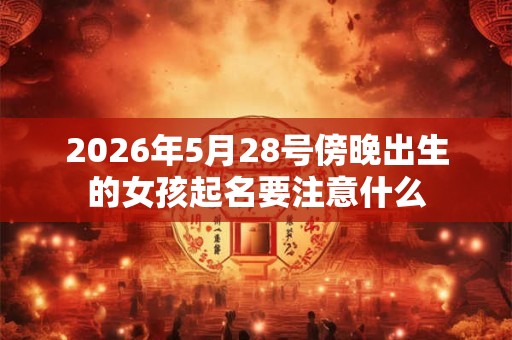 2026年5月28号傍晚出生的女孩起名要注意什么