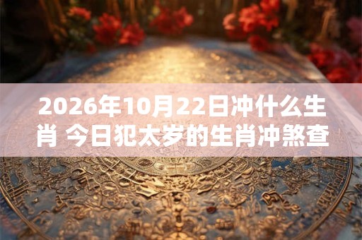 2026年10月22日冲什么生肖 今日犯太岁的生肖冲煞查询: 2026年10月22日冲什么生肖 今日犯太岁的生肖冲煞查询: