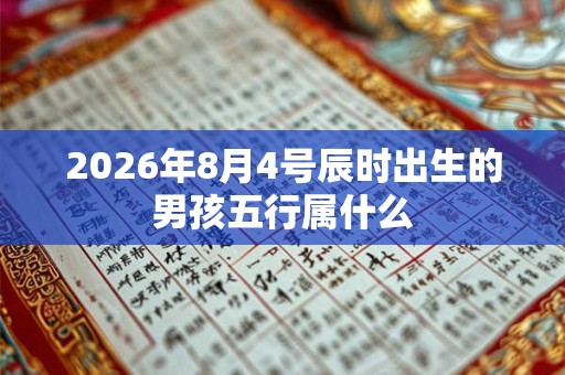 2026年8月4号辰时出生的男孩五行属什么 2026年8月4号辰时出生的男孩五行属什么