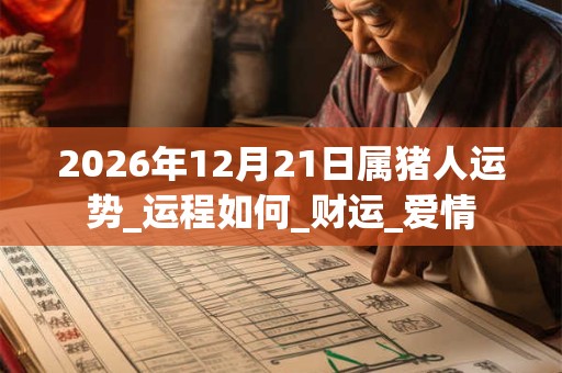 2026年12月21日属猪人运势_运程如何_财运_爱情 2026年12月21日属猪人运势_运程如何_财运_爱情