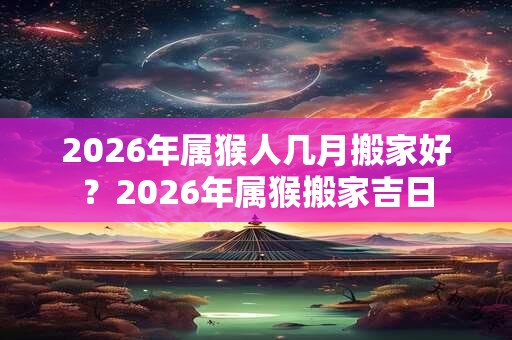 2026年属猴人几月搬家好?2026年属猴搬家吉日 2026年属猴人几月搬家好?2026年属猴搬家吉日