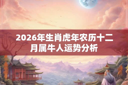 2026年生肖虎年农历十二月属牛人运势分析 2026年生肖虎年农历十二月属牛人运势分析