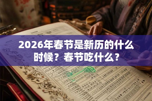 2026年春节是新历的什么时候?春节吃什么? 2026年春节是新历的什么时候?春节吃什么?