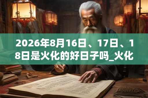 2026年8月16日、17日、18日是火化的好日子吗_火化可以吗 2026年8月16日、17日、18日是火化的好日子吗_火化可以吗