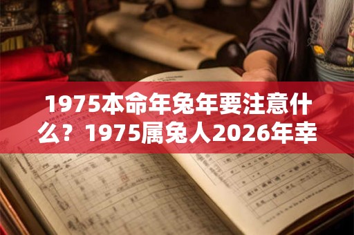 1975本命年兔年要注意什么?1975属兔人2026年幸运色 1975本命年兔年要注意什么?1975属兔人2026年幸运色