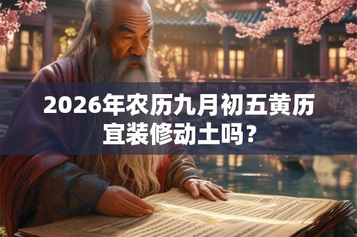 2026年农历九月初五黄历宜装修动土吗？