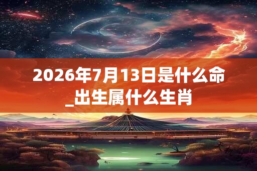 2026年7月13日是什么命_出生属什么生肖