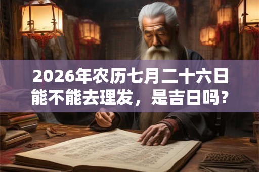 2026年农历七月二十六日能不能去理发,是吉日吗? 2026年农历七月二十六日能不能去理发,是吉日吗?