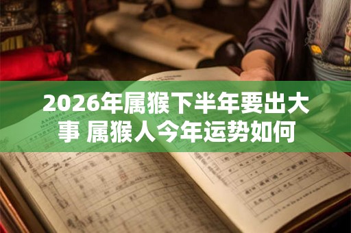2026年属猴下半年要出大事 属猴人今年运势如何 2026年属猴下半年要出大事 属猴人今年运势如何