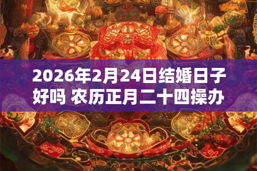 2026年2月24日结婚日子好吗 农历正月二十四操办大喜之事怎么样 2026年2月24日结婚日子好吗 农历正月二十四操办大喜之事怎么样